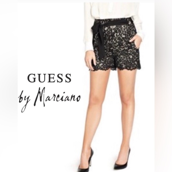 Guess❓Lace/Silk Casual Shorts - Picture 1 of 9